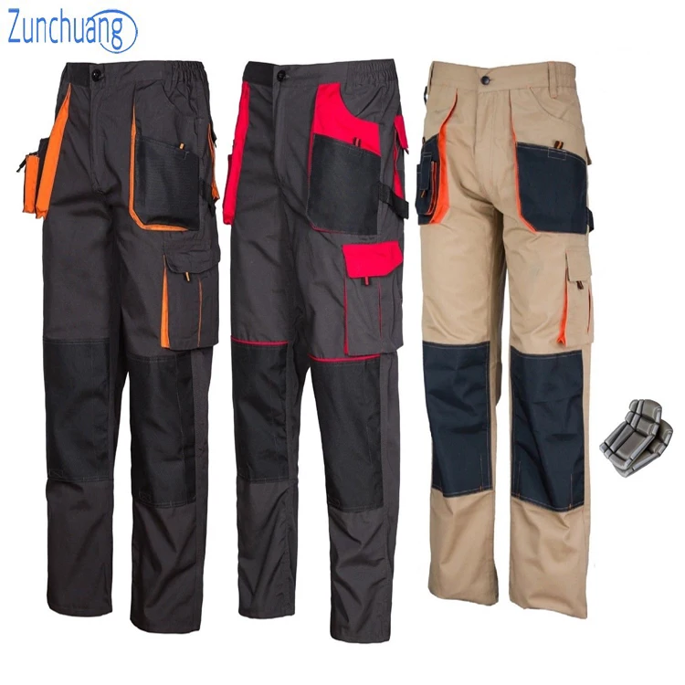 Oem Navy Blue Cargo Work Pants Waterproof Cotton Work Pants With ...