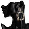 Bohemia Stud Dangle Earrings For Women Fashion Crystal Gold Hoop Earrings Alloy Geometric Earring For Wholesale