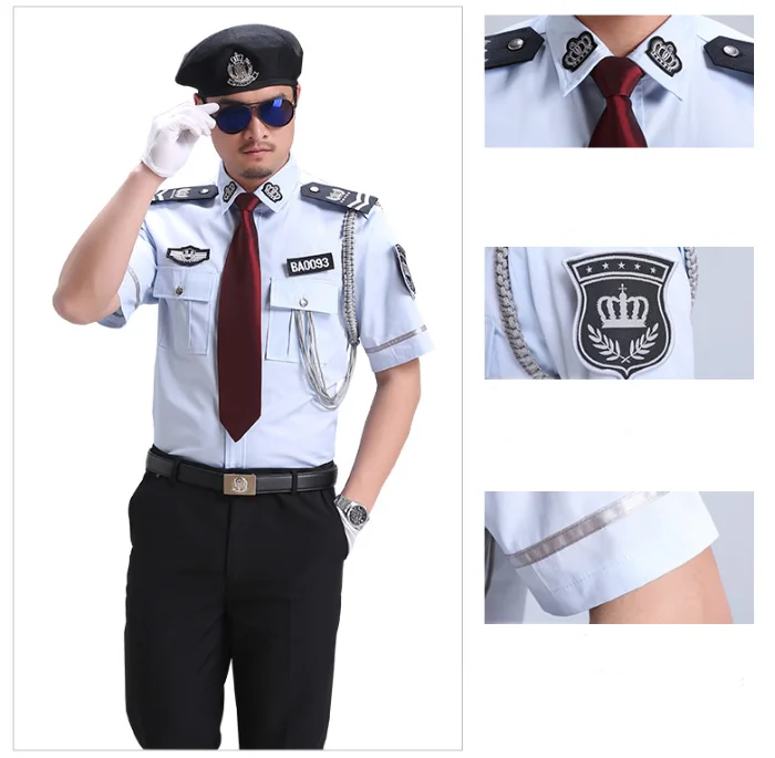 Factory Direct Sell Short Sleeve Shirt Security Guard Uniform Tops For