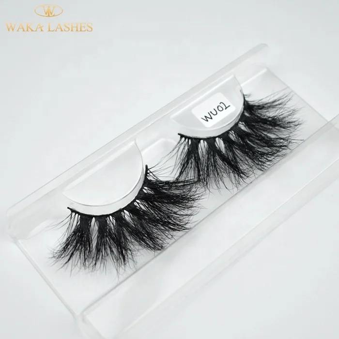

2019 Best 25mm real mink fur lashes mink false 25mm eyelashes wholesale online, Black