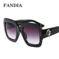 

97394 New Model Custom Sun Glasses Oversized Woman Fashion Shades Sunglasses 2019