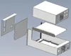custom u-shape enclosure pcb din rail enclosure assembling pcb enclosure wall mount using