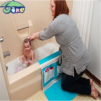 Padded Knee And Elbow Baby Bathtub Cushion Mat With Pockets