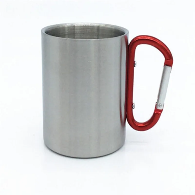 Promo good quality metal stainless steel carabiner mug