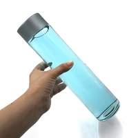 

Voss style water bottle 800ml big size glass drink water bottle with plastic cap