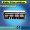 Restaurant kichen timers 8 channel button type plastic commercial digital timer