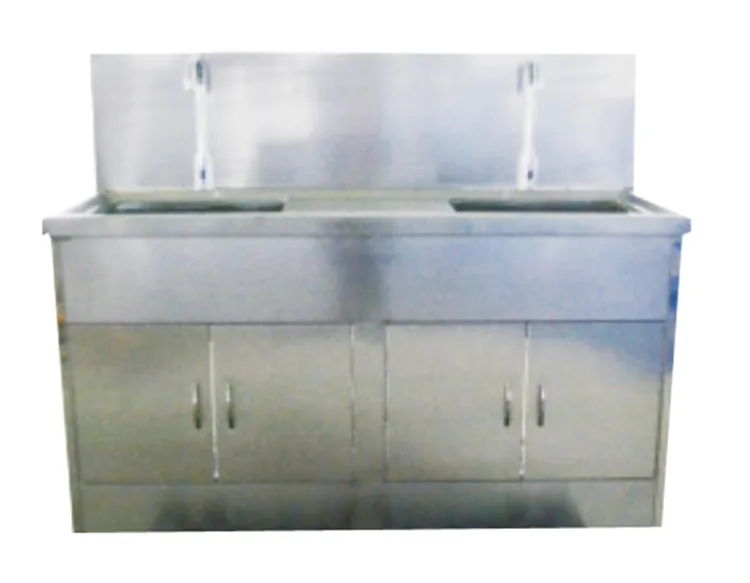 Medical Stainless Steel Washing Trough for Hospital Use, Stainless Steel Surgical Scrub Sink with Sensor Taps & Soap Dispenser