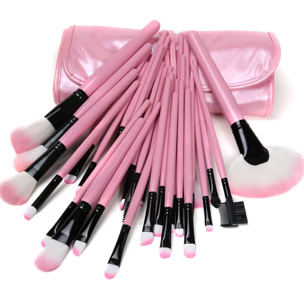 Wooden Charcoal Brushes Make Up 32 Pcs Pieces Makeup Brush Set
