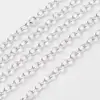 PandaHall Brass Cable Chains Nickel Free with Spool Silver Chain Jewellery 2x1.5x0.5mm about 92m/roll