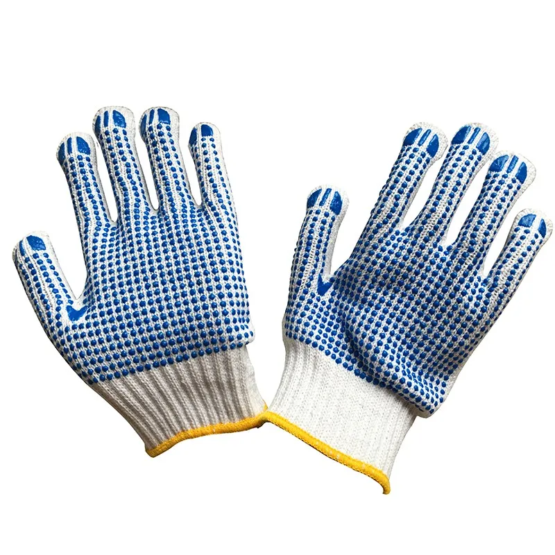 4safety Double Side Pvc Dotted Cotton Gloves For Dubai Uae And Qatar