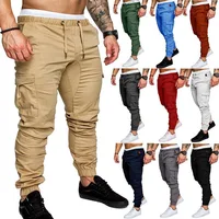 

Casual Workout Tooling Trousers Pockets Mens Track Pants Joggers Men Sweat Pants