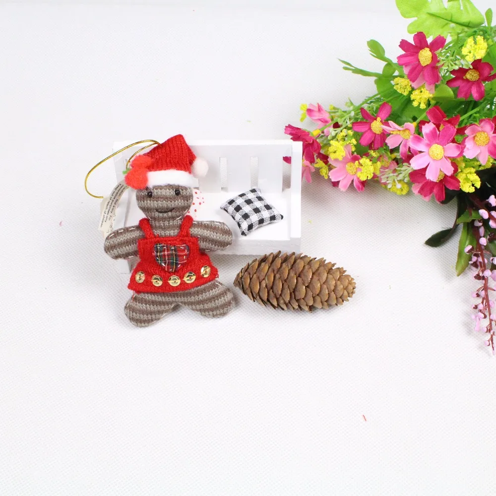
Lovely christmas decoration stuffled hand knitting patterns hanging toys doll small 