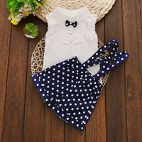 

2019 cheap price girls clothing sets cute bow girls summer boutique clothing for kids