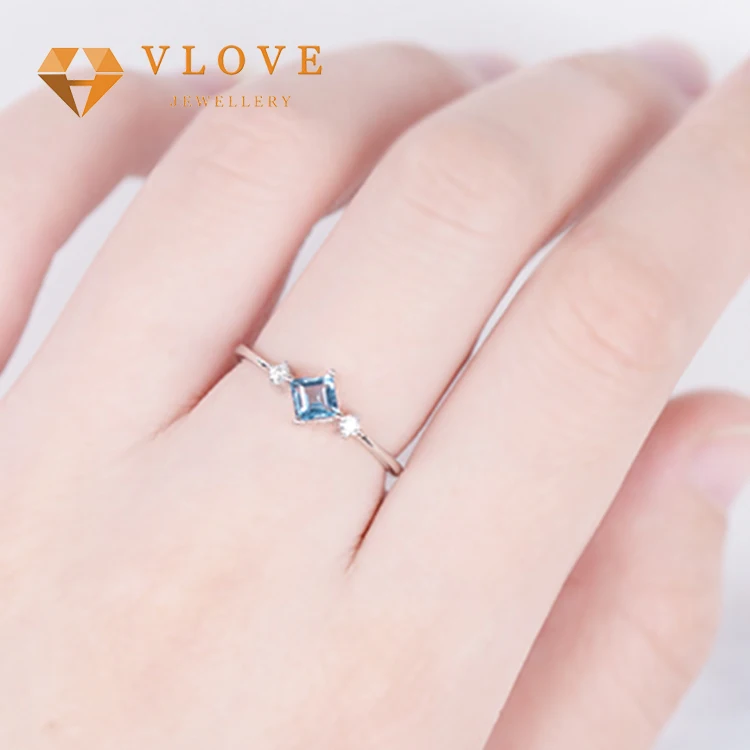 
latest designs fashion women princess dream natural topaz 10k gold ring 