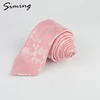 Custom made best seller 100% polyester mens new model pink paisley tie