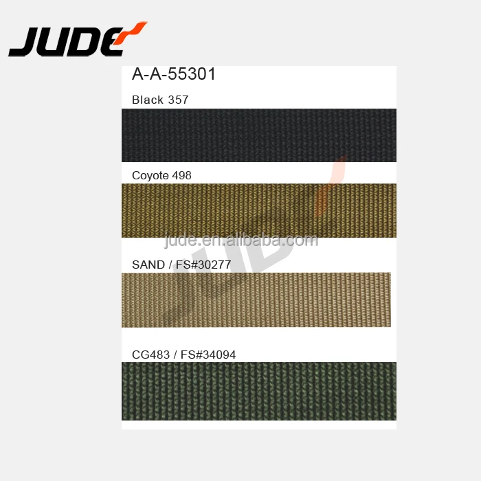 

MOLLE Mil Spec A-A 55301 Nylon Webbing Straps Supplier For Backpack, Any color as your request