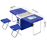 

28L Insulated Ice Chest Plastic Cooler Box with table and chairs