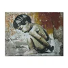 realism style Handmade art canvas painting bare boy oil framed painting wall For living room home decor art