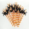Party Decoration Halloween Series Paper Straw All Saints' Day Creative Design Paper Straw