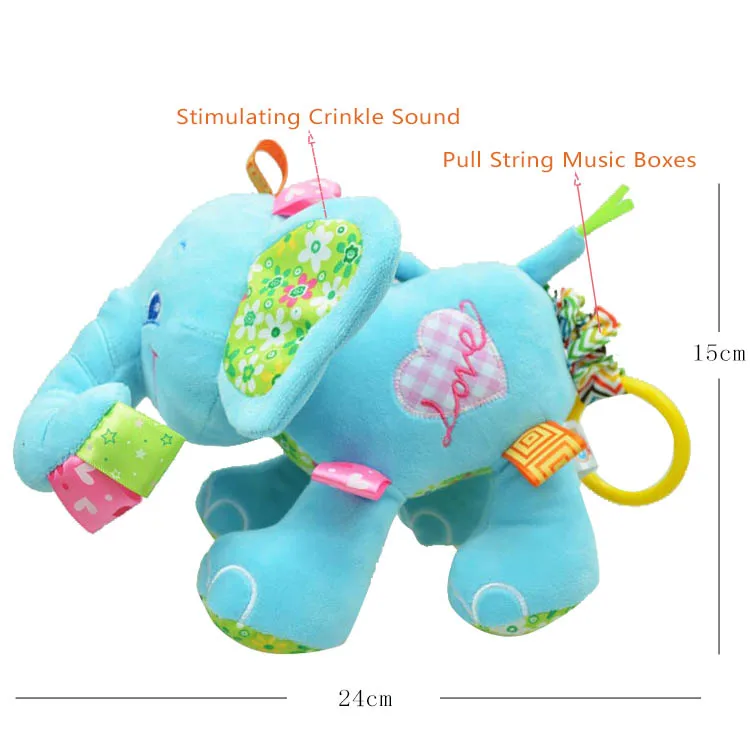 musical elephant soft toy