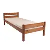 Single Bed Wooden Frame, Walnut Coloured 90x200cm