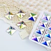 K9 flatback rhinestone glass square beads crystal ab sew on crystal beads for wedding dress