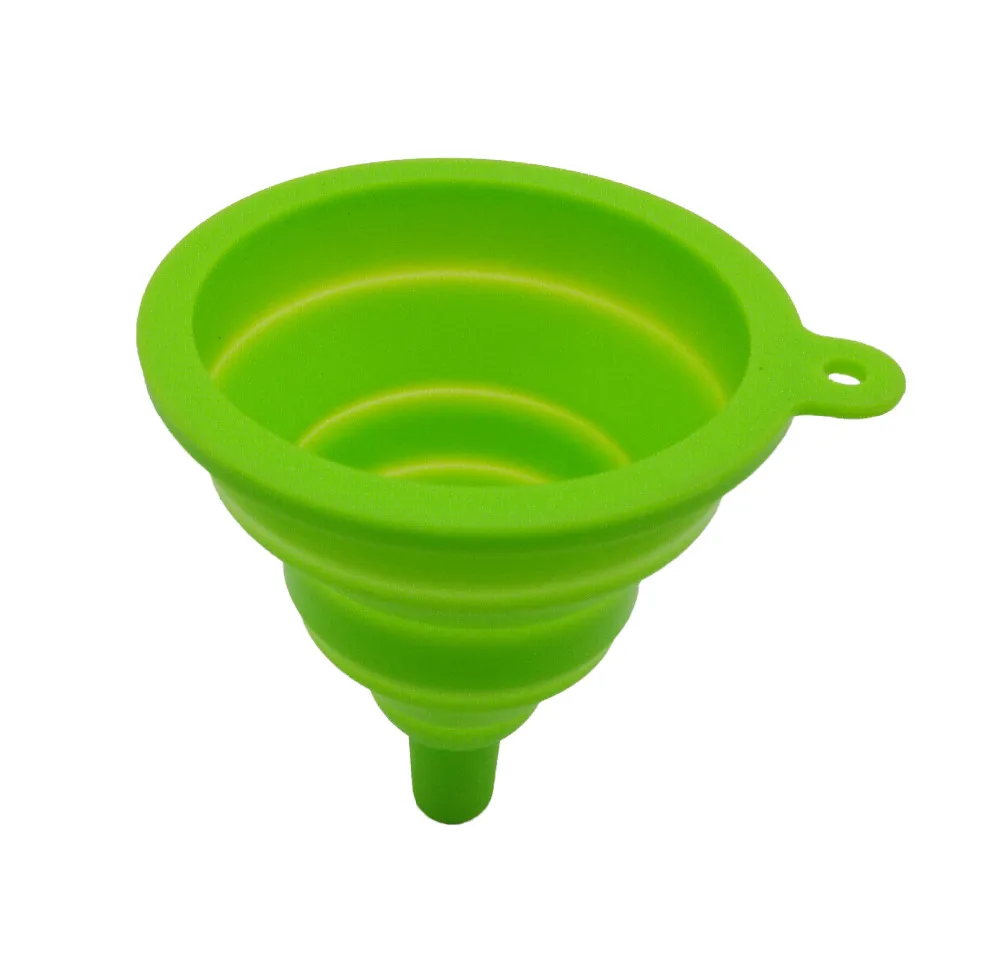 

Kitchen Essential Foldable Silicone Oil Funnel,FDA Approved Silicone Funnel, Red;blue;green