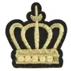 Custom King Patch Crown Embroidered Patches Gold Embroidered Letters