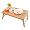 Bamboo Bed Tray with Folding Legs Lap Tray with Lipped Tabletop Great for Breakfast in Bed or Dinner Use As Table or Eating Tray