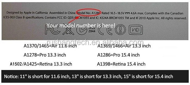 specifications for 2010 mac book pro model a1286