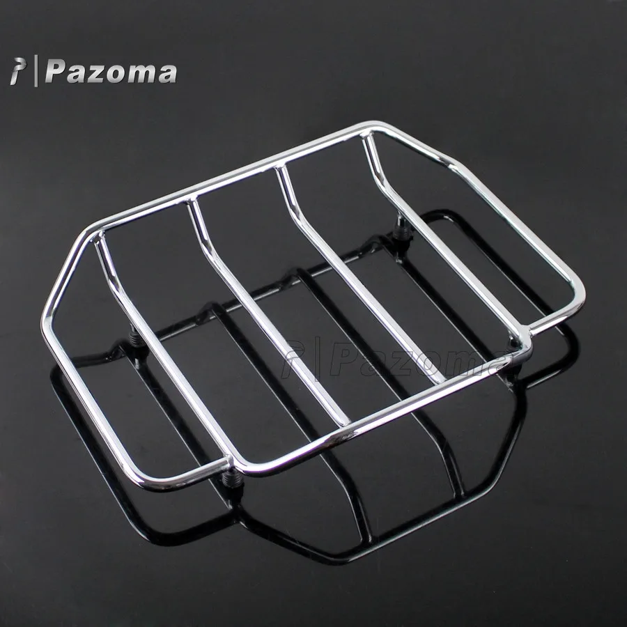 New Motorcycle Baggage Holder Chrome Tour Pak Pack Luggage Top Rack For