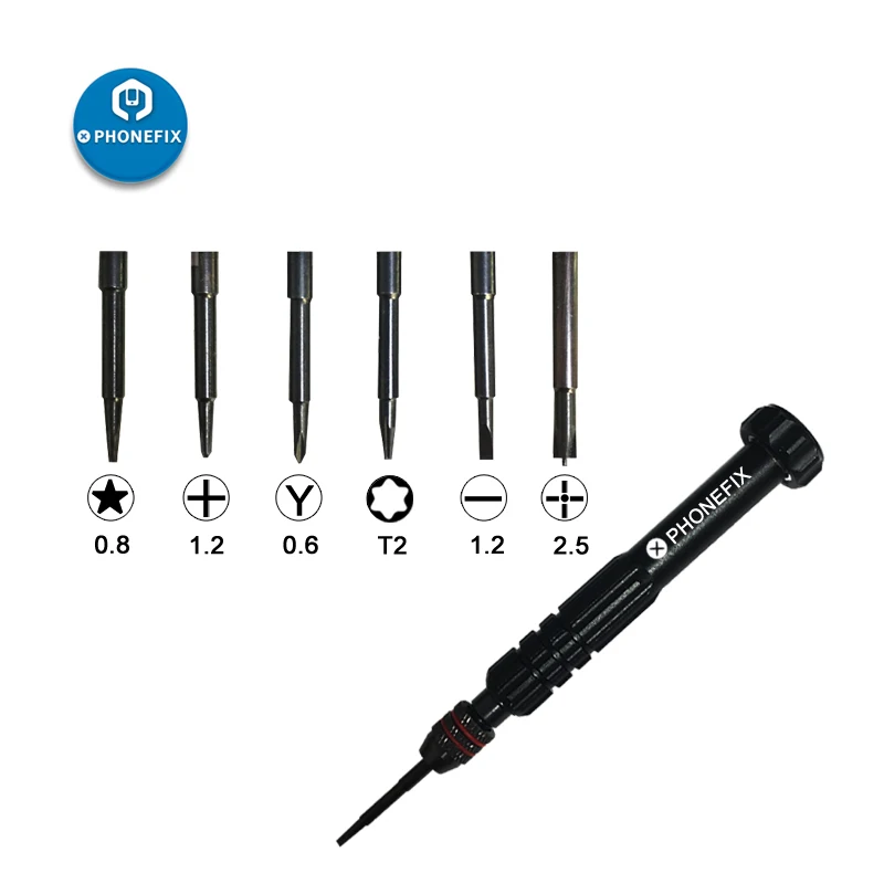 PHONEFIX Profession 6 in 1 Screwdriver Set Multi Bits Torx Screw Driver Opening Kit For iPhone 6 7 8 X Hand Tool