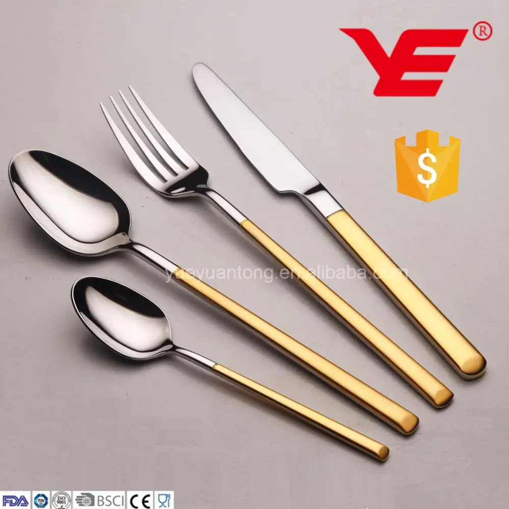 
LOW MOQ stainless steel 18/10 bulk flatware 