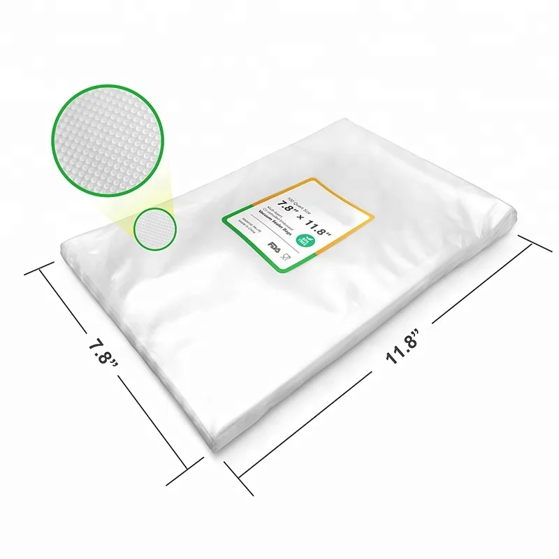 Precut Bpa Free Food Grade Vacuum Storage Plastic Bags Food Vacuum