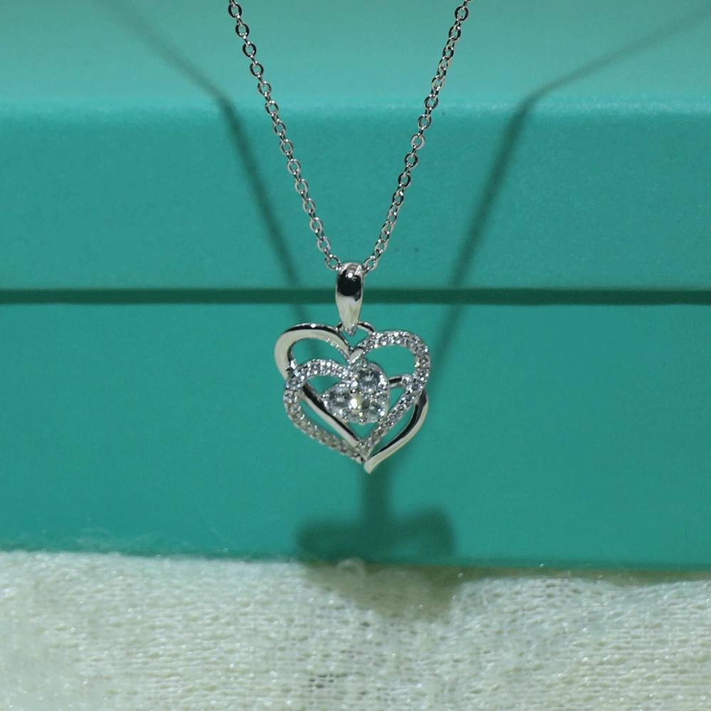 Joacii silver stone point pendant sterling heart pendants for women