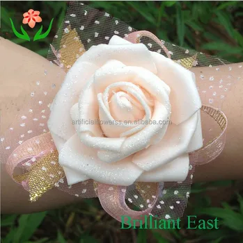 artificial flower wrist corsage