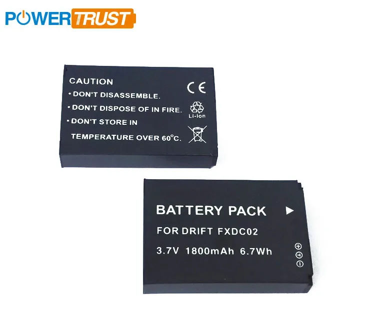 

Rechargeable digital camera battery for DRIFT HD GHOST FXDC02