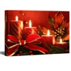 Modern Decor Custom Print Canvas Christmas Candle LED Light Light Up Wall Picture For Living Room