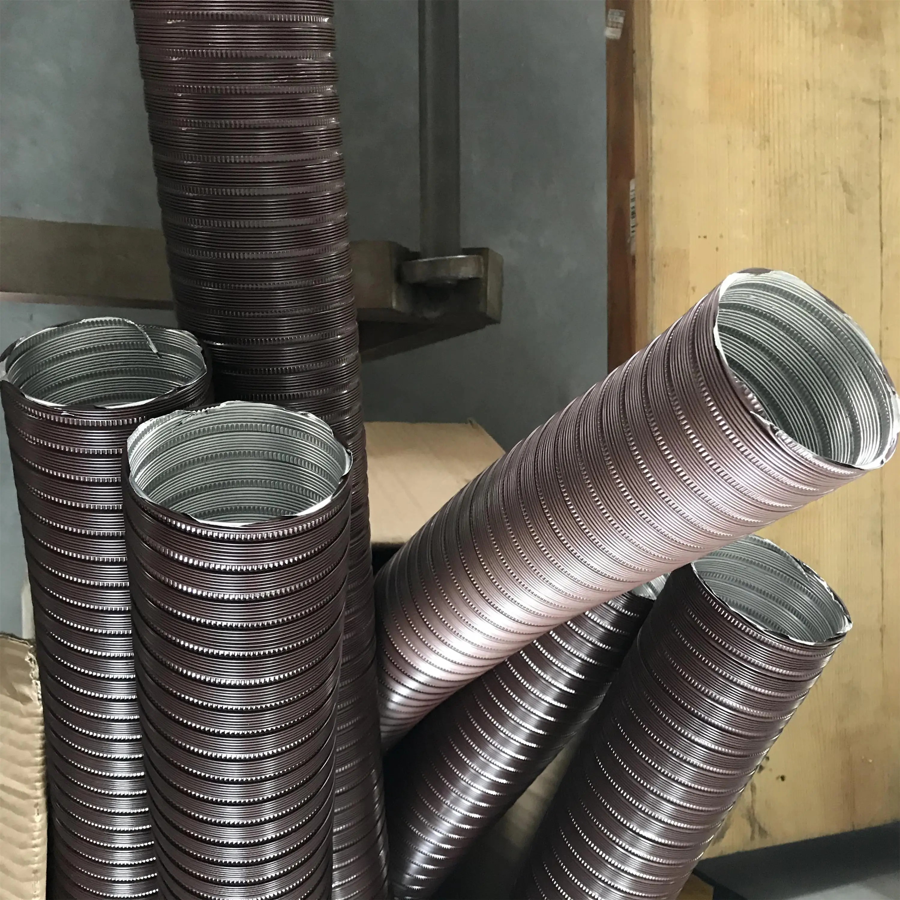 Aluminum Air Ducting Hvac Duct Accessories Semi Rigid Flexible Pipe