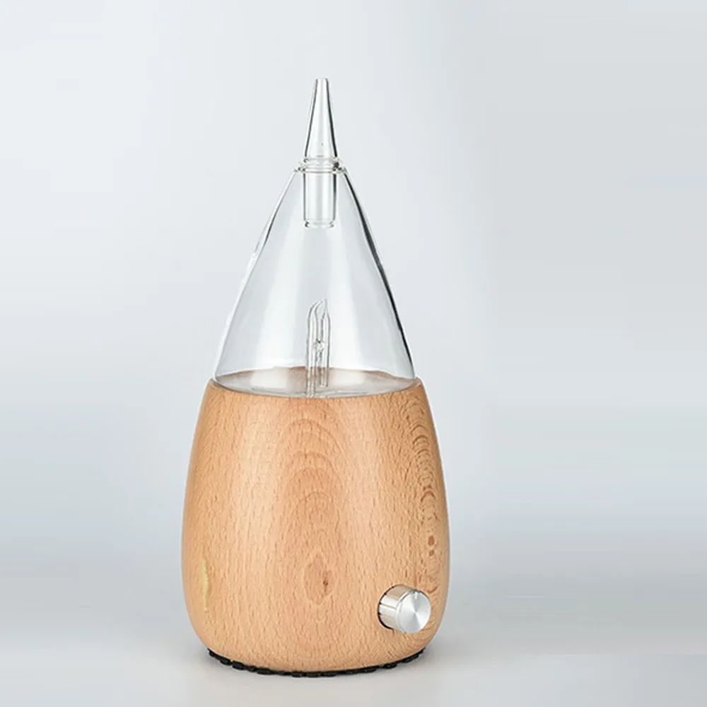 Real Wood Glass Pure Essential Oil Nebulizer Waterless Aromatherapy