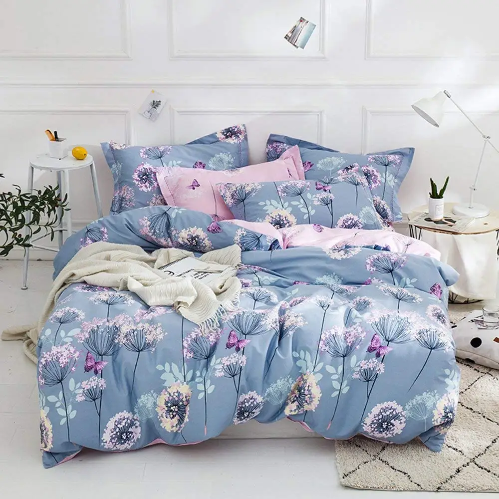 Lullaby Bedding 200QL-TBFLY Butterfly Garden Twin Cotton Printed 2 Piece Quilt Set, 