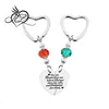 You're Braver Stronger Smarter than you think Split Heart Charm Keychain Ring Set