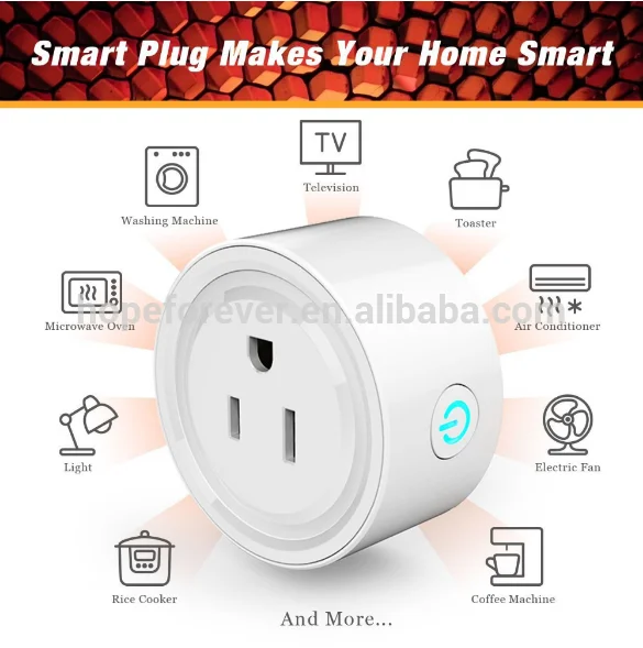 2019 Neue Us-stecker Wifi Smart Steckdose Arbeit Mit Alexa Echo Und Google Home 