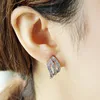 Personalized fashion Simple Crystal 18K Gold Stud Earrings Bridal Earrings