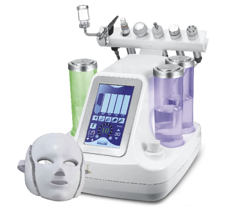 

Beauty Professional 7 in1 Led Facial Skin Care Hydro dermabrasion Beauty Machine, Blue/white