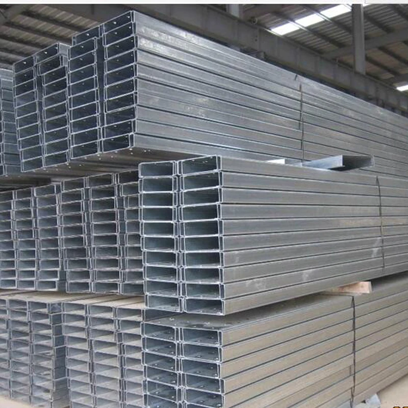 Structural Steel Galvanized Carbon Mild Z C U Channel Steel Profile , Z Purlin Z Beam Z Bar Section Steel for Roofing