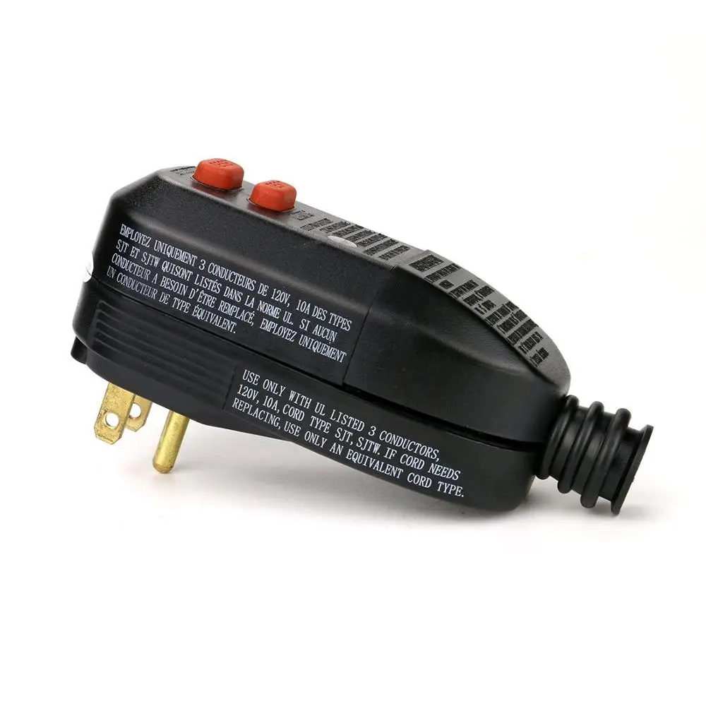 Assembly 2prongs With Ground Fault Circuit Interrupter For Electrical