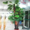 LXY081124 three trunk fake palm tree plastic artificial bonsai tree for sale