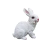 Customized 2016 christmas garden decor life like poly stone white rabbit statue