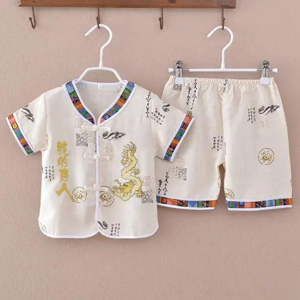 
boys wear set Chinese style ethnic children tang suit summer fashion cotton children clothing boys 